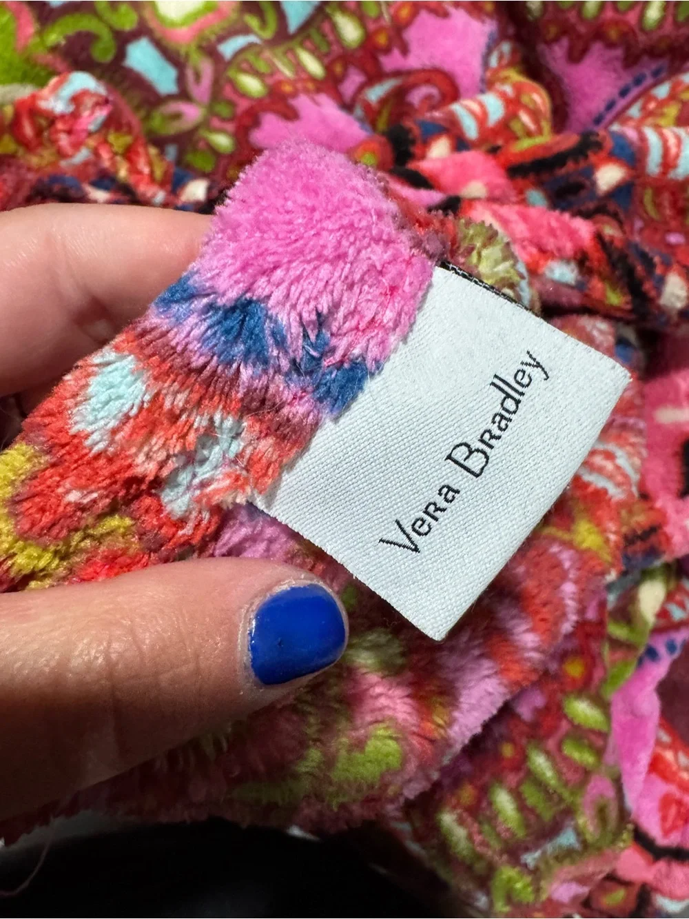 Vera Bradley Pink Multicolor Paisley Fleece Throw